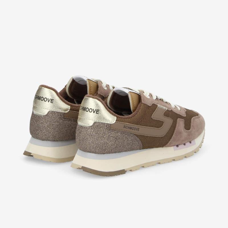 ATHENE RUNNER W - KNIT/SUEDE/SPAN - BRUN/ANTIK